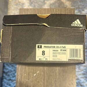 Adidas Predator 20.4 FxG Soccer Shoes - Men’s Size 8 - Black/White